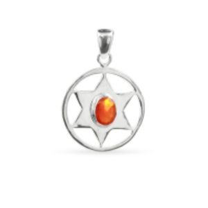 Artisan Handmade Carnelian Starburst Pendant